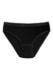 12 Adet Yıldız Bayan Bambu Bikini Külot Siyah 3956