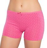 12 Adet Gümüş Kadın Desenli Likralı Empirme Şort Boxer 3098