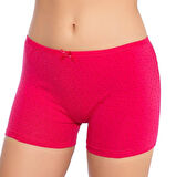 12 Adet Gümüş Kadın Desenli Likralı Empirme Şort Boxer 3098