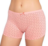 12 Adet Gümüş Kadın Desenli Likralı Empirme Şort Boxer 3098