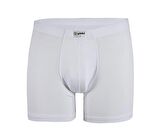 6 Adet Yıldız Erkek Bambu Likralı Boxer Short Beyaz 320