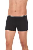 6 Adet Yıldız Erkek Likralı Formen Boxer Short Siyah 366