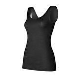 6 Adet Yıldız Kadın Ribana Kazayağı Geniş Askılı Atlet Siyah 2258