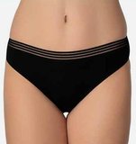 İmer Kadın Modal İnce Tül Çizgili Lastik Slip Bikini Külot 4275