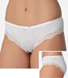 İmer Kadın Dantelli Modal Slip Bikini Külot 4236