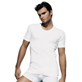 Çift Kaplan Erkek Ribana Kısa Kol Bisiklet Yaka Fanila Atlet 840