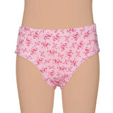 12 Adet Sedef Yıldız Kız Çocuk Renkli Desenli Pastel Külot 1041 