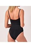 Sistina Bayan Siyah Dikişsiz Kancalı Body Korse 755