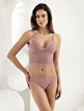 Şahinler 12800 Kadın Dantel Desteksiz Büstiyer Sütyen Külot Takım 