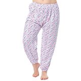 Seher Yıldız Bayan Desenli Lastikli Uzun Anne Pijama Altı 065