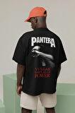 Pantera Vulgar Display Of Power Yazılı Unisex Oversize Rock Metal Tişört