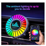 Sese Duyarlı Araç İçi ve Masa Üstü Kullanılabilen Ekolayzer RGB Ritim Işığı,Uygulamadan Kontrol Edilir