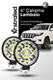 2 Adet 33LED 12-24 Volt Yuvarlak Spot Far Oto Çalışma Lambası ATV Kamyon Tır Traktör Offroad