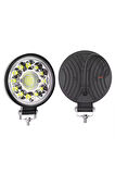 2 Adet 33LED 12-24 Volt Yuvarlak Spot Far Oto Çalışma Lambası ATV Kamyon Tır Traktör Offroad