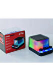RGB Işıklı Z6 Mini Ses Bombası Radyolu Usb Sd Girişli Yeni Şeffaf Klavye Tuşlu Hoparlör
