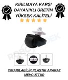 Roborock Saros Z70 Uyumlu Tekerlek Siyah Renk-1 Adet