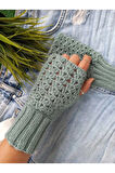 Trendy Mint Parmaksız Eldiven