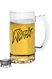 Rock Baskılı Bira Bardağı - Bira Bardağı