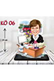 Kişiye Özel Ahşap Biblo - Kadın Öğretmen Karikatür Biblo - Öğretmen Biblo 6