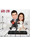 Kişiye Özel Ahşap Biblo - Gelin Damat Biblo 9 ( 3D Biblo )