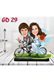 Kişiye Özel Ahşap Biblo - Gelin Damat Biblo 10 ( 3D Biblo )