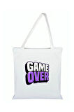 Game Over Baskılı Bez Çanta - Game Overlı Çanta