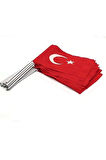 Sopalı Kumaş Türk Bayrağı ( 20 x 30 ) - 10 Adet