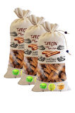 3 Adet Bez Torba Seylon Tarçın 220 Gr. x 3 Ad. Orijinal Ceylon Seylan Yaprak Çubuk Tarçın 660 Gr.