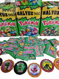 Balyoz Pokemon Tasoları Yeni Seri 40 Adet Pokemon Taso | Hediye Paketinde Mini Oyuncak ve Şeker