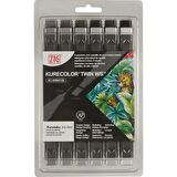 Zig Kurecolor Twin Ws 12'li Marker Seti Cool Grey Colors