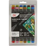 Zig Kurecolor Twin Ws 12'li Marker Seti Dull Colors