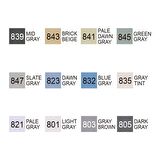 Zig Kurecolor Twin WS Marker Gray Color 12li Set