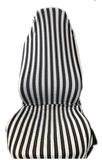 Seat Favorit çizgili zebra desen siyah beyaz oto koltuk kılıfı servis kılıf takımı