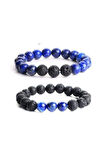 Lapis Lazuli & Lav Taşı Çift Kombin Bileklik