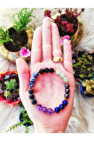 Yay Burcu Bilekliği Ametist, Obsidyen, Hematit, Aventurin, Sodalit, Lapis Lazuli, Oniks