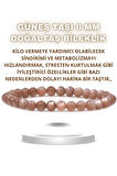 Güneş Doğal Taş Bileklik 8 Mm ( Kilo Vermeye Yardımcı ) Aa Kalite