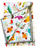 Yorni Zoo, 145x210cm Su Geçirmez, Yer/masa Örtüsü, Aktivite, Yemek ve Oyun Için, Doğa Dostu ve Çevreci, Çok Amaçlı Kullanım