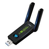 Çift Band USB 3.0 Adaptör Kablosuz Uyumlu Wifi Alıcı AC1300 Wireless Adaptör Tak çalıştır