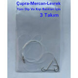 Olta İğnesi Uzun Pala Tüm Dip Ve Kıyı Balıkları İçin - 3 Adet