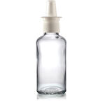50ml şeffaf şişe, Burun spreyi, 12 adet Nazal Spreyli, Ecza şişesi, İlaç Şişesi
