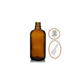 50ml kahverengi cam içten damlalıklı şişe beyaz kapak, 24 adet, damlalıklı şişe, damlatmalı şişe 