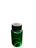 150ml yeşil tablet şişesi siyah kapak, 12 adet, tablet şişesi, ecza şişesi, kozmetik şişe