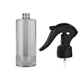 250ml şeffaf plastik triger sprey başlıklı şişe, 24 adet, sprey şişesi, triger başlıklı şişe, kozmetik şişe, sanayi tipi şişe, plastik şişe