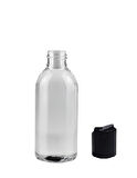 100ml pet şeffaf şişe disctop kapak, 12 adet, dezenfektan şişesi, kozmetik şişe, şampuan şişesi, plastik şişe, aroma şişesi