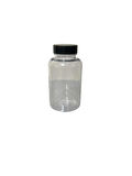 200ml şeffaf  tablet şişesi siyah kapak, 12 adet, tablet şişesi, ecza şişesi, kozmetik şişe