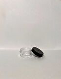 5ml Siyah Kapaklı Akrilik Krem Kutusu, Plastik Kutu, Kozmetik Kutu,25 Adet