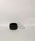 10ml Siyah Akrilik Krem Kutusu, Kozmetik Kutu, Şeffaf Kapak, Plastik Kutu, 50 Adet