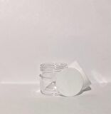 30ml Şeffaf Akrilik Krem Kutusu, Beyaz Kapak, Kozmetik Kutu, Plastik Kutu, 50 Adet