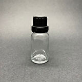 10ml şeffaf, içten damlalıklı kapak, 24 adet Siyah damlatmalı kapak, Esans şişesi, Boş şişe, Aroma Şişesi