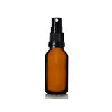 20ml kahverengi cam, siyah sprey başlıklı şişe, 24 adet, cam şişe, sprey şişesi, ecza şişesi, dropper şişe, medikal şişe